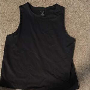 Black Muscle Tee Sleeveless Top